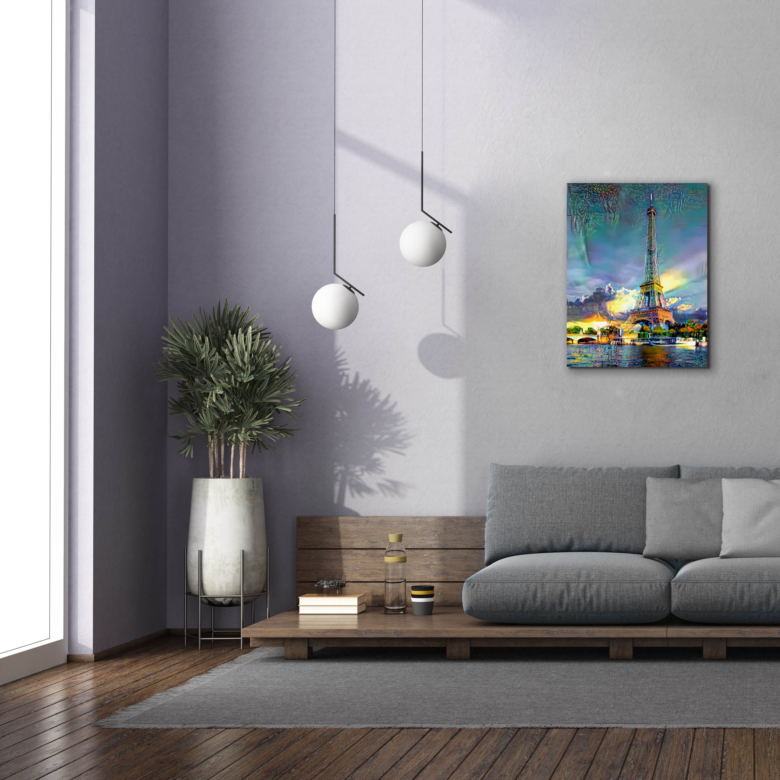 'Paris France Eiffel Tower' by Pedro Gavidia, Canvas Wall Art,26 x 34