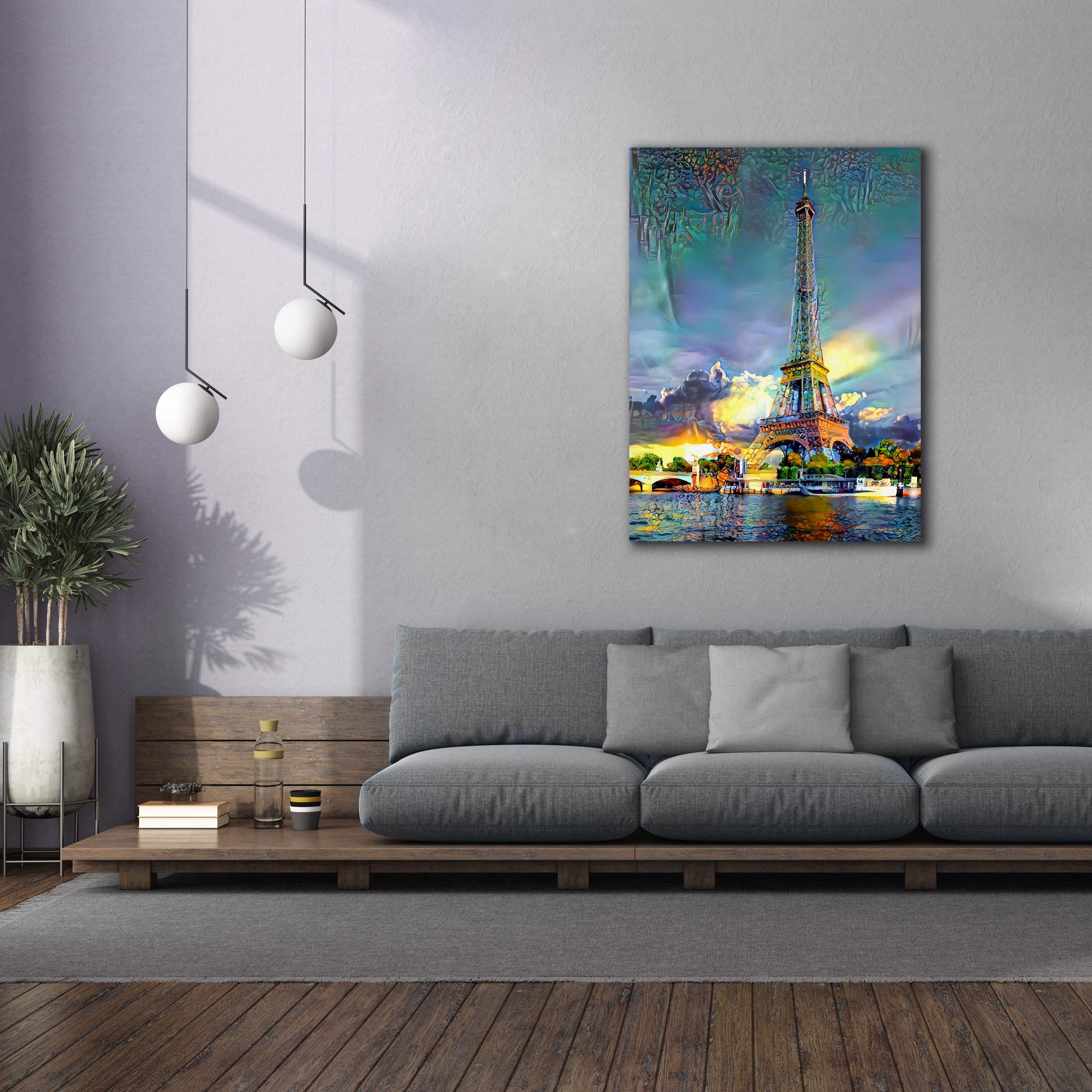'Paris France Eiffel Tower' by Pedro Gavidia, Canvas Wall Art,40 x 54