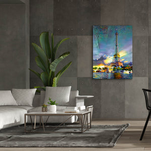 'Paris France Eiffel Tower' by Pedro Gavidia, Canvas Wall Art,40 x 54