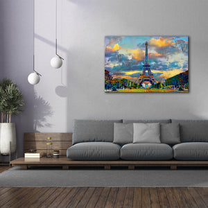 'Paris France Eiffel Tower from Champ de Mars' by Pedro Gavidia, Canvas Wall Art,60 x 40