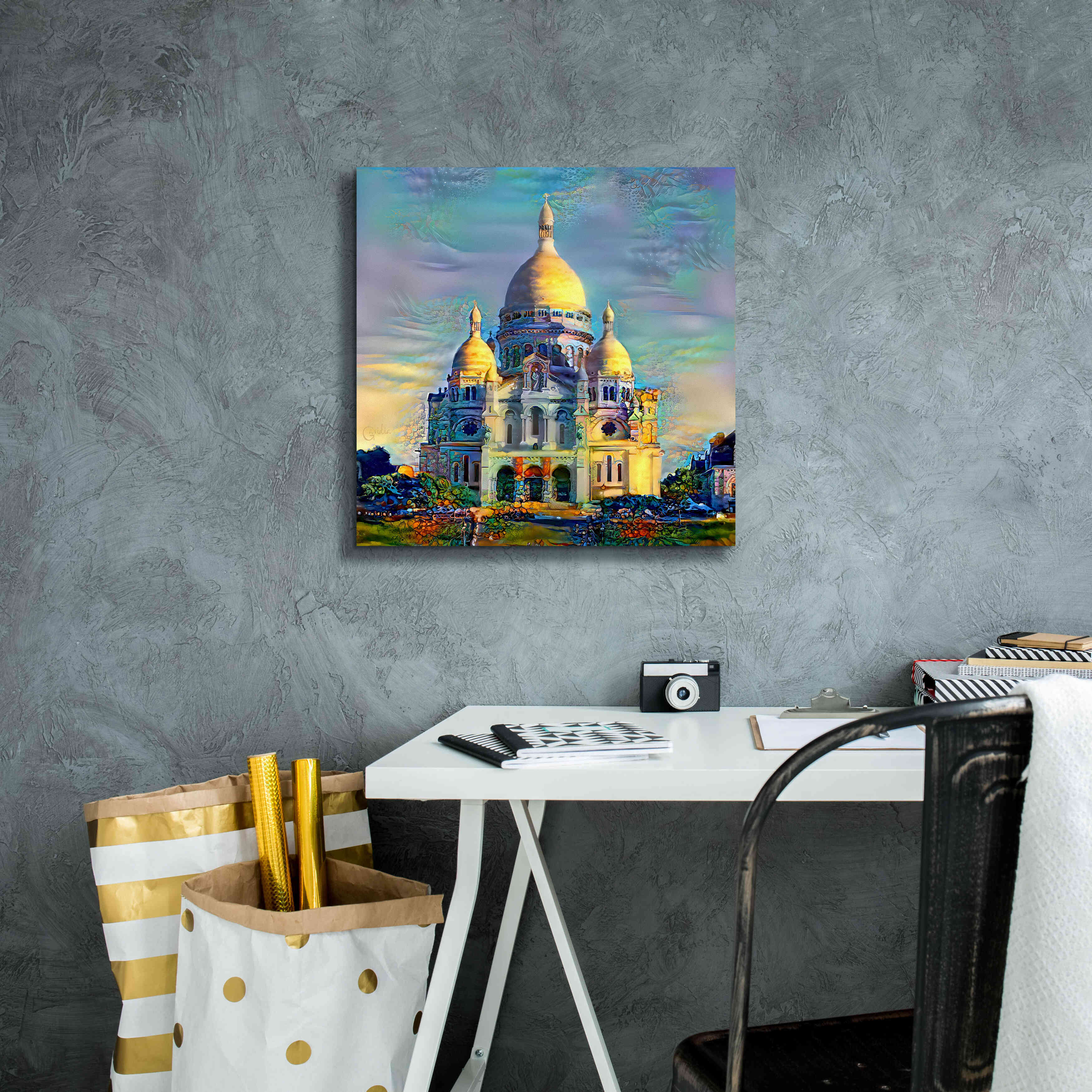 'Paris France Basilica of the Sacred Heart Sacre Coeur' by Pedro Gavidia, Canvas Wall Art,18 x 18