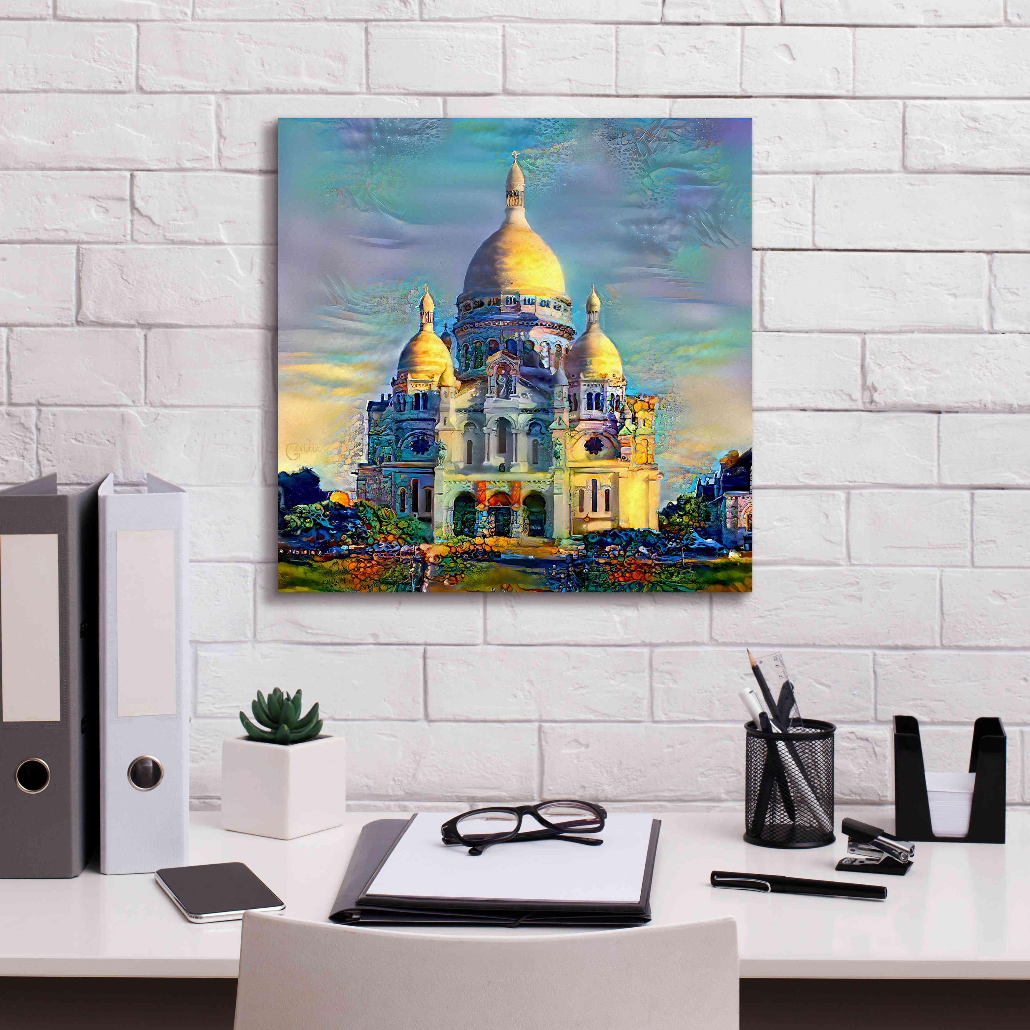 'Paris France Basilica of the Sacred Heart Sacre Coeur' by Pedro Gavidia, Canvas Wall Art,18 x 18