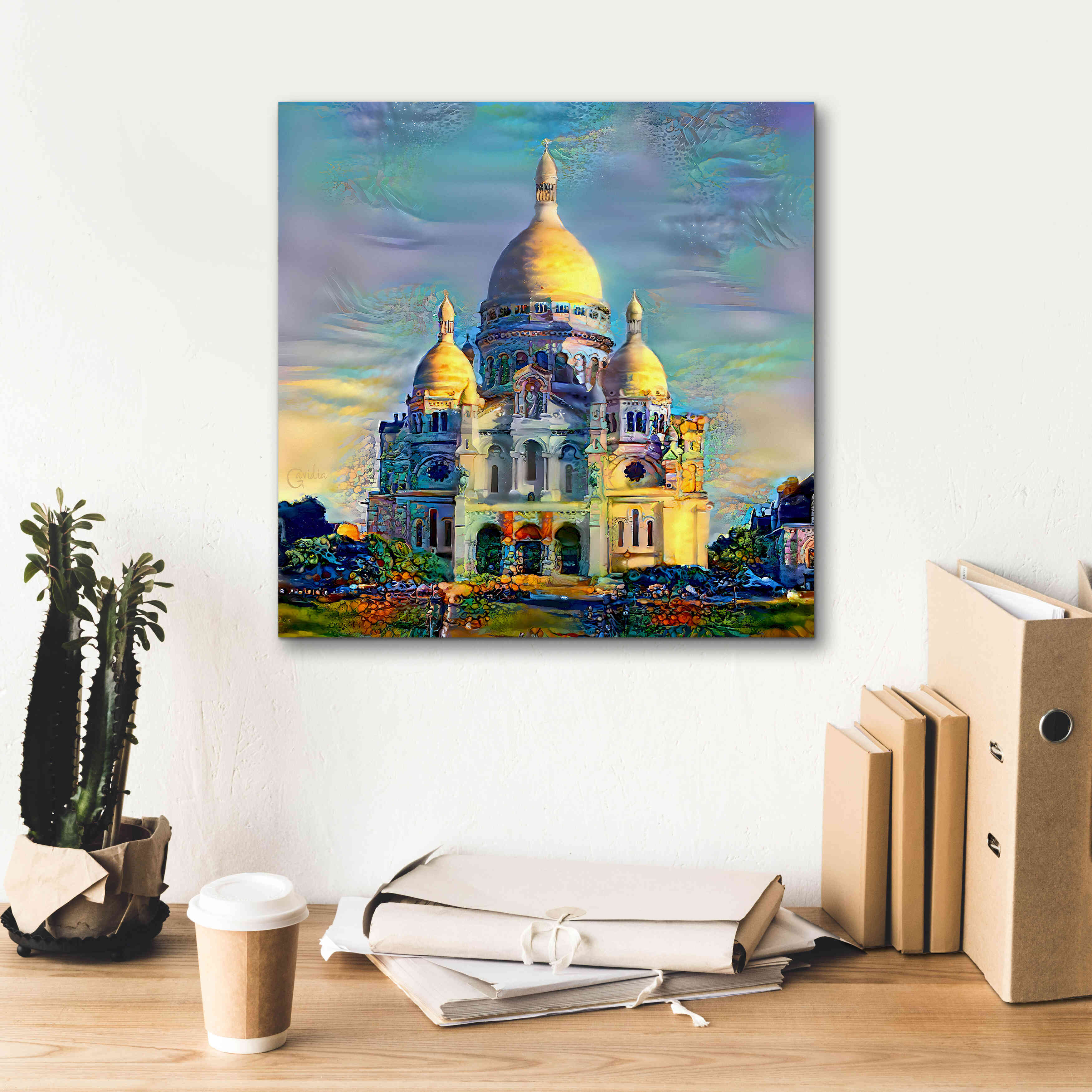 'Paris France Basilica of the Sacred Heart Sacre Coeur' by Pedro Gavidia, Canvas Wall Art,18 x 18