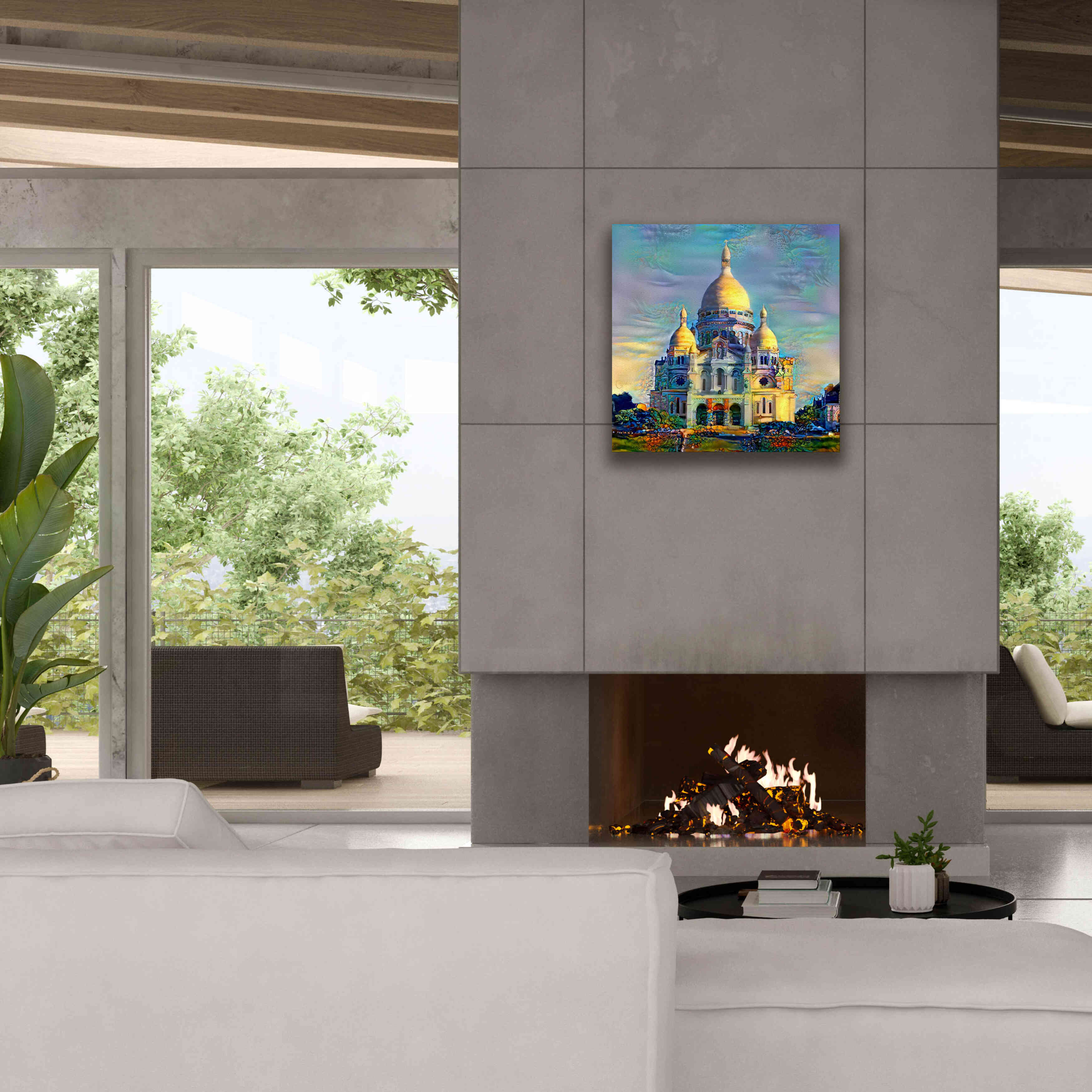 'Paris France Basilica of the Sacred Heart Sacre Coeur' by Pedro Gavidia, Canvas Wall Art,26 x 26
