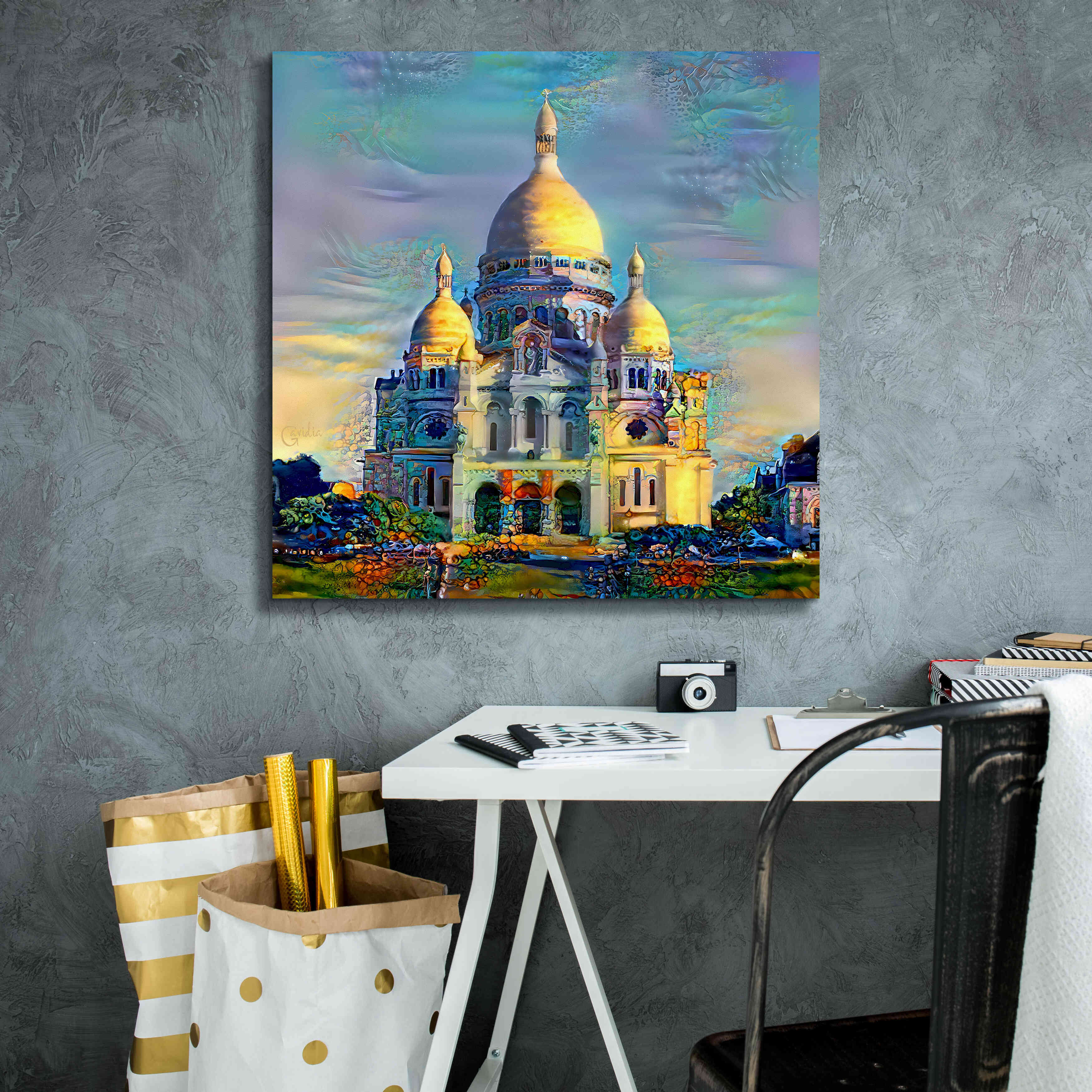 'Paris France Basilica of the Sacred Heart Sacre Coeur' by Pedro Gavidia, Canvas Wall Art,26 x 26