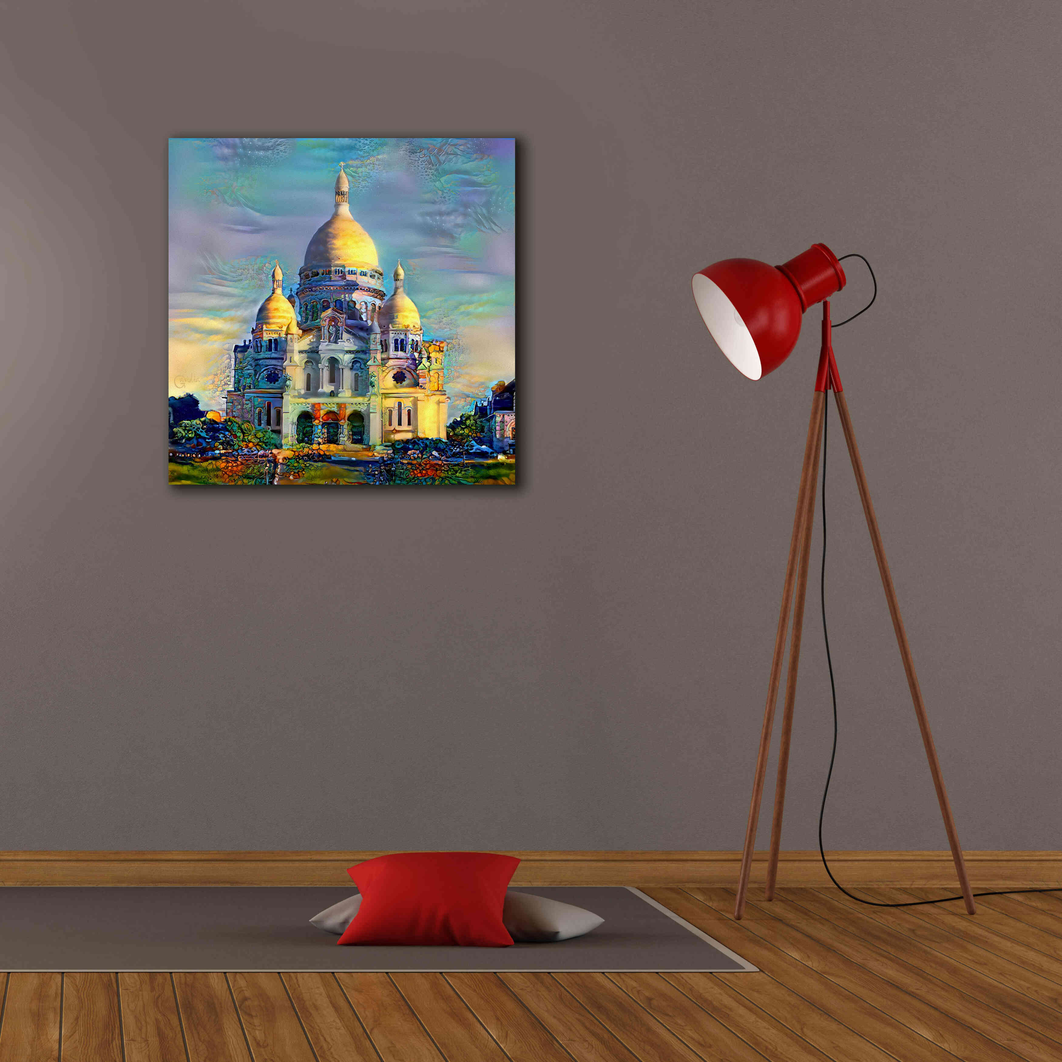 'Paris France Basilica of the Sacred Heart Sacre Coeur' by Pedro Gavidia, Canvas Wall Art,26 x 26