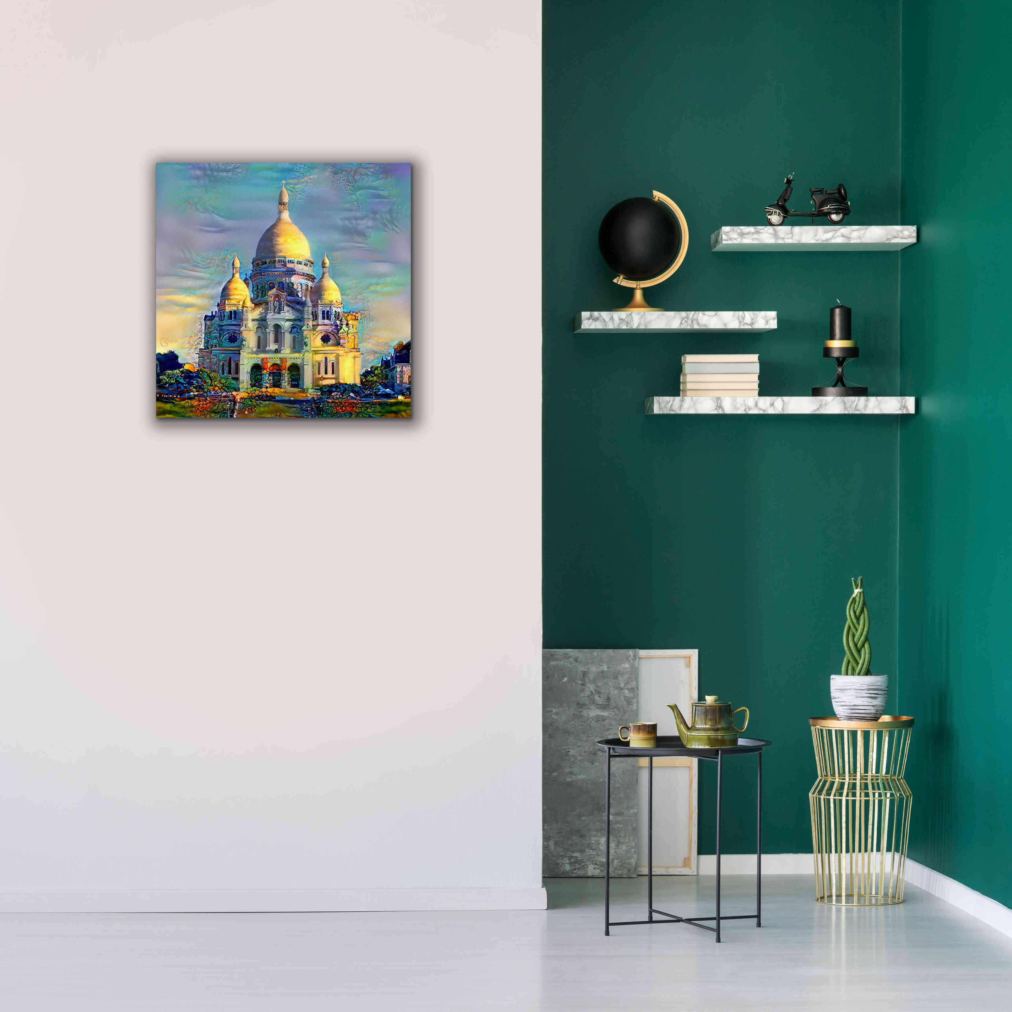 'Paris France Basilica of the Sacred Heart Sacre Coeur' by Pedro Gavidia, Canvas Wall Art,26 x 26