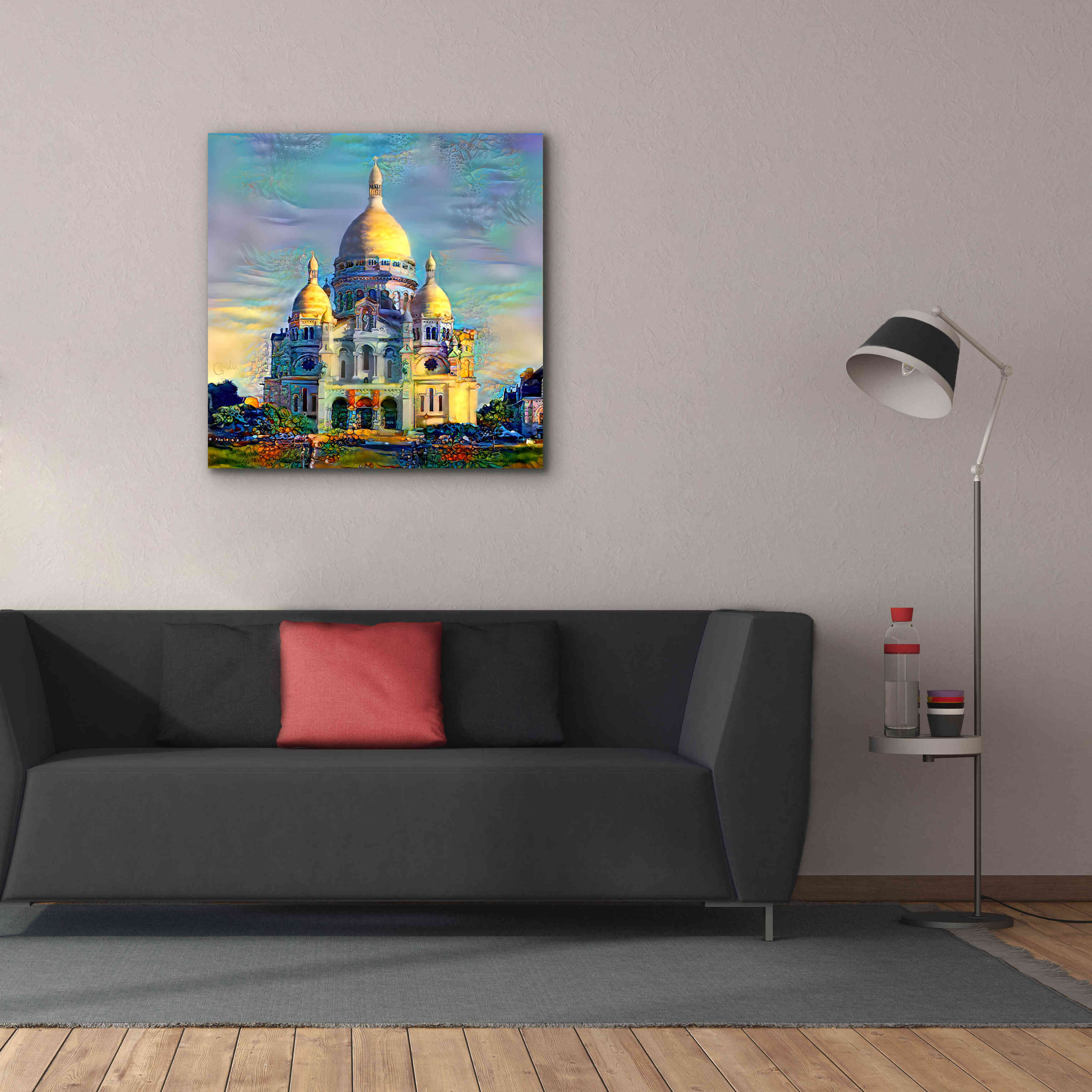 'Paris France Basilica of the Sacred Heart Sacre Coeur' by Pedro Gavidia, Canvas Wall Art,37 x 37