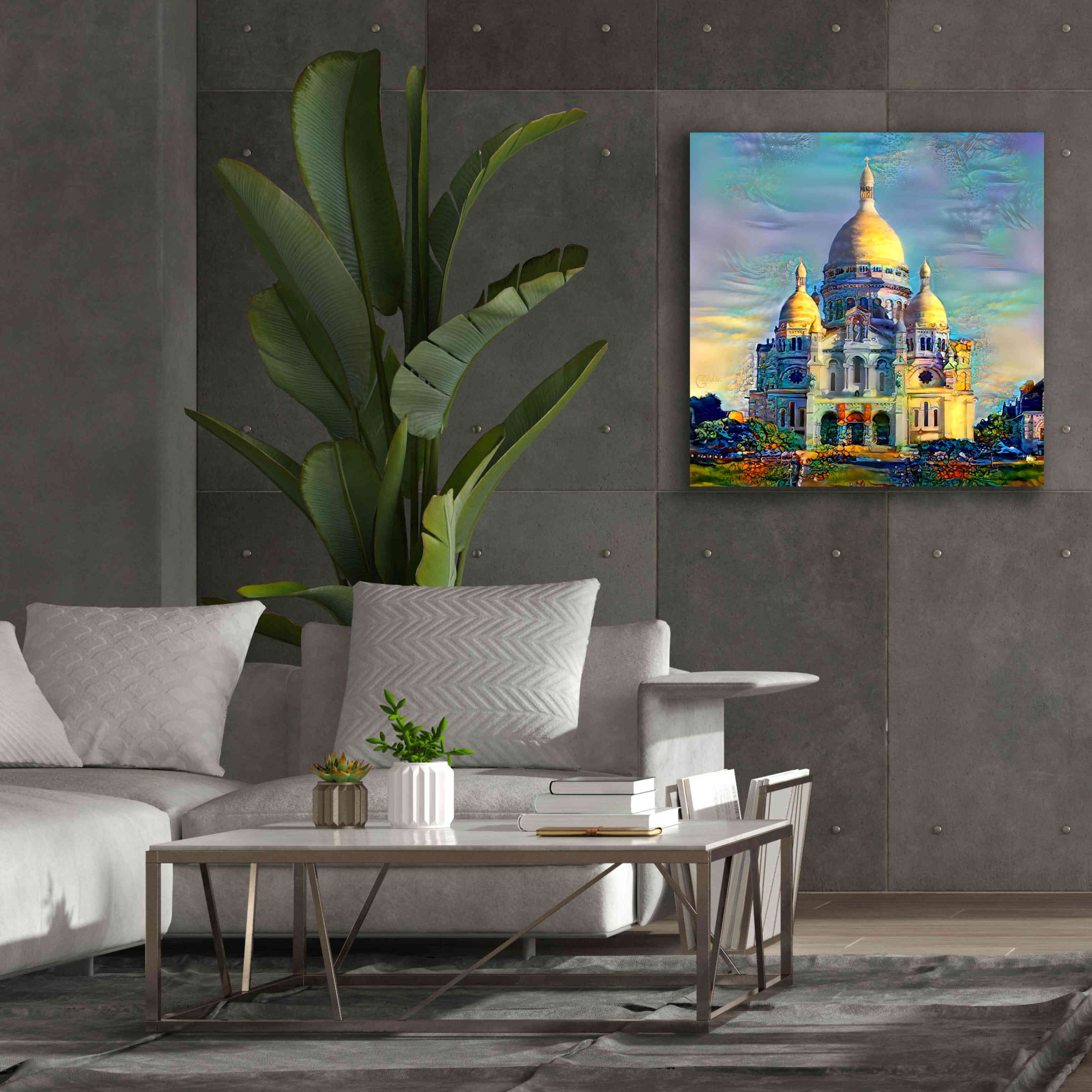 'Paris France Basilica of the Sacred Heart Sacre Coeur' by Pedro Gavidia, Canvas Wall Art,37 x 37