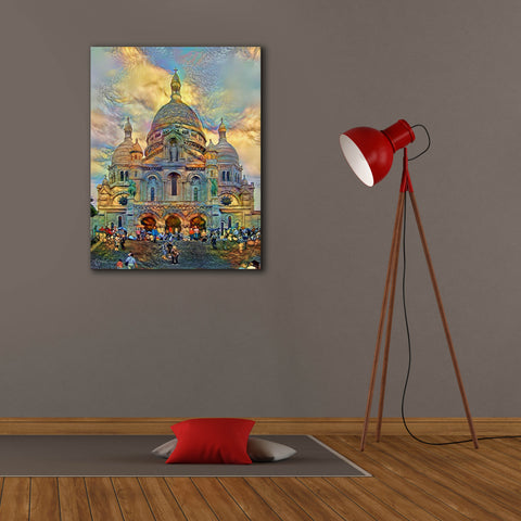 Image of 'Paris France Basilica of the Sacred Heart Sacre Coeur 2' by Pedro Gavidia, Canvas Wall Art,26 x 34