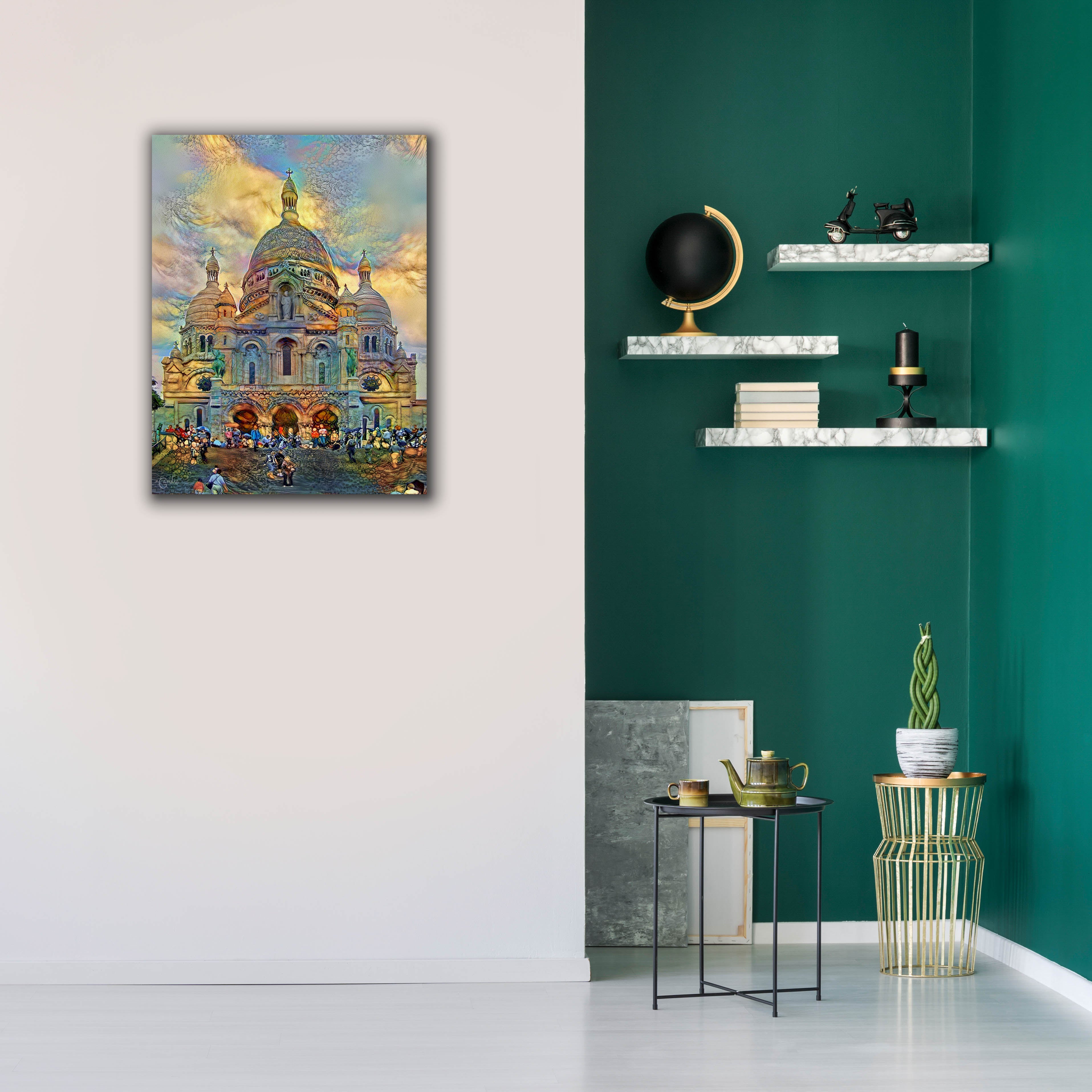 'Paris France Basilica of the Sacred Heart Sacre Coeur 2' by Pedro Gavidia, Canvas Wall Art,26 x 34