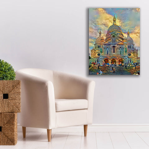 Image of 'Paris France Basilica of the Sacred Heart Sacre Coeur 2' by Pedro Gavidia, Canvas Wall Art,26 x 34