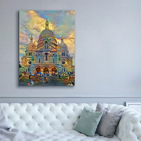 Image of 'Paris France Basilica of the Sacred Heart Sacre Coeur 2' by Pedro Gavidia, Canvas Wall Art,40 x 54