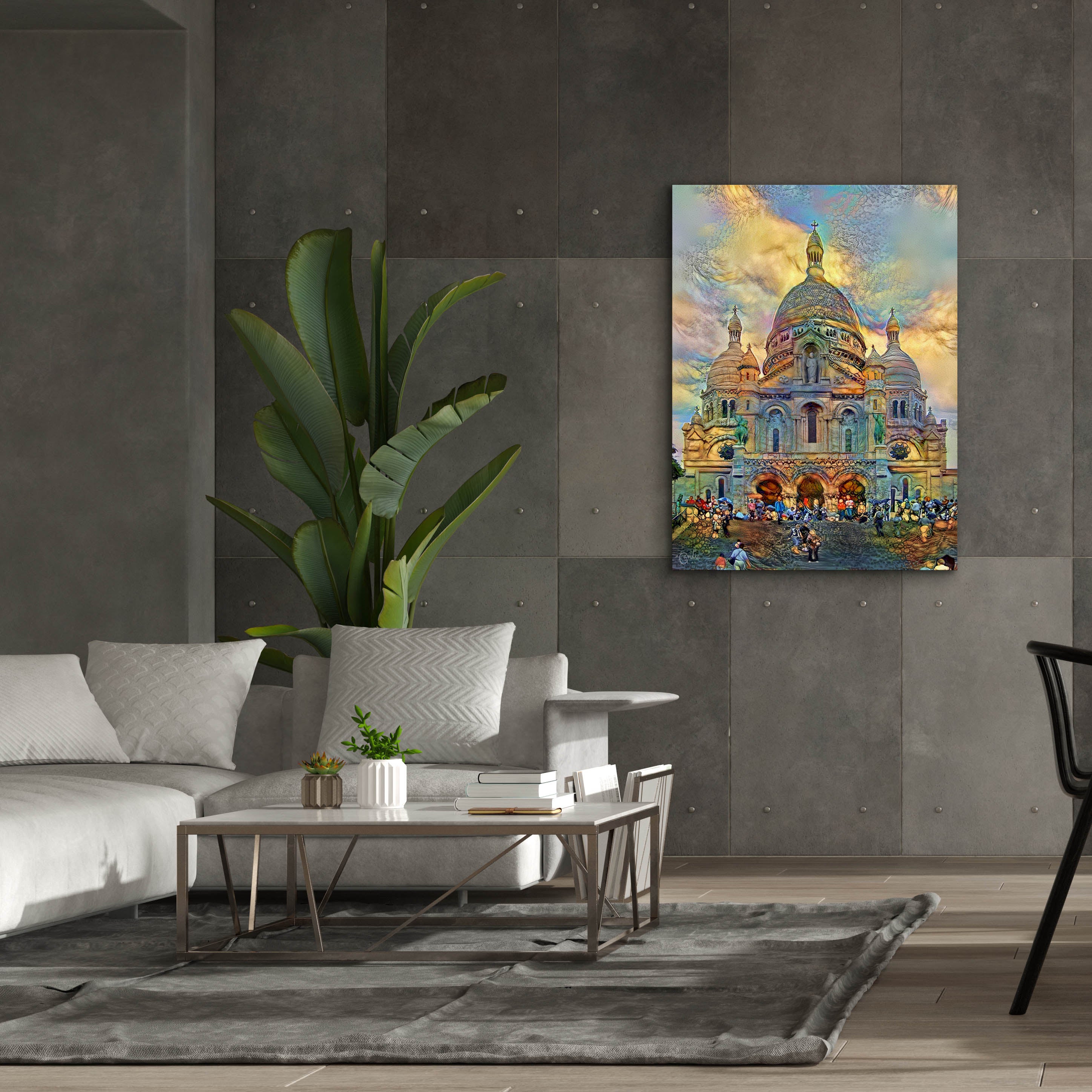 'Paris France Basilica of the Sacred Heart Sacre Coeur 2' by Pedro Gavidia, Canvas Wall Art,40 x 54