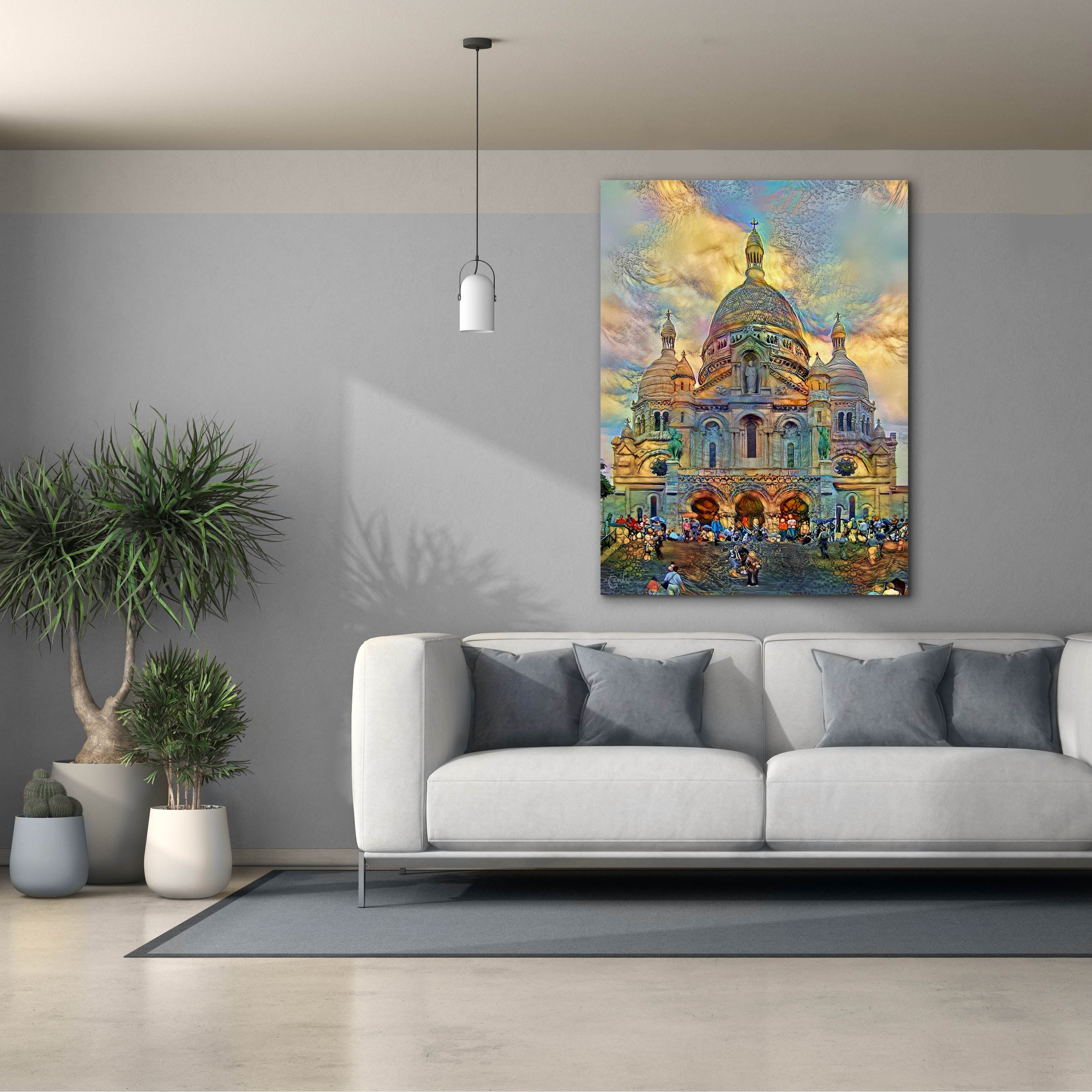 'Paris France Basilica of the Sacred Heart Sacre Coeur 2' by Pedro Gavidia, Canvas Wall Art,40 x 54