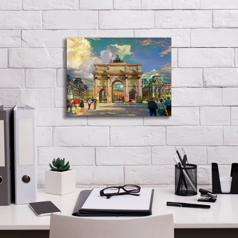 Image of 'Paris France Arch of Carrousel' by Pedro Gavidia, Canvas Wall Art,16 x 12