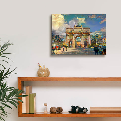 Image of 'Paris France Arch of Carrousel' by Pedro Gavidia, Canvas Wall Art,16 x 12