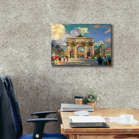 Image of 'Paris France Arch of Carrousel' by Pedro Gavidia, Canvas Wall Art,26 x 18
