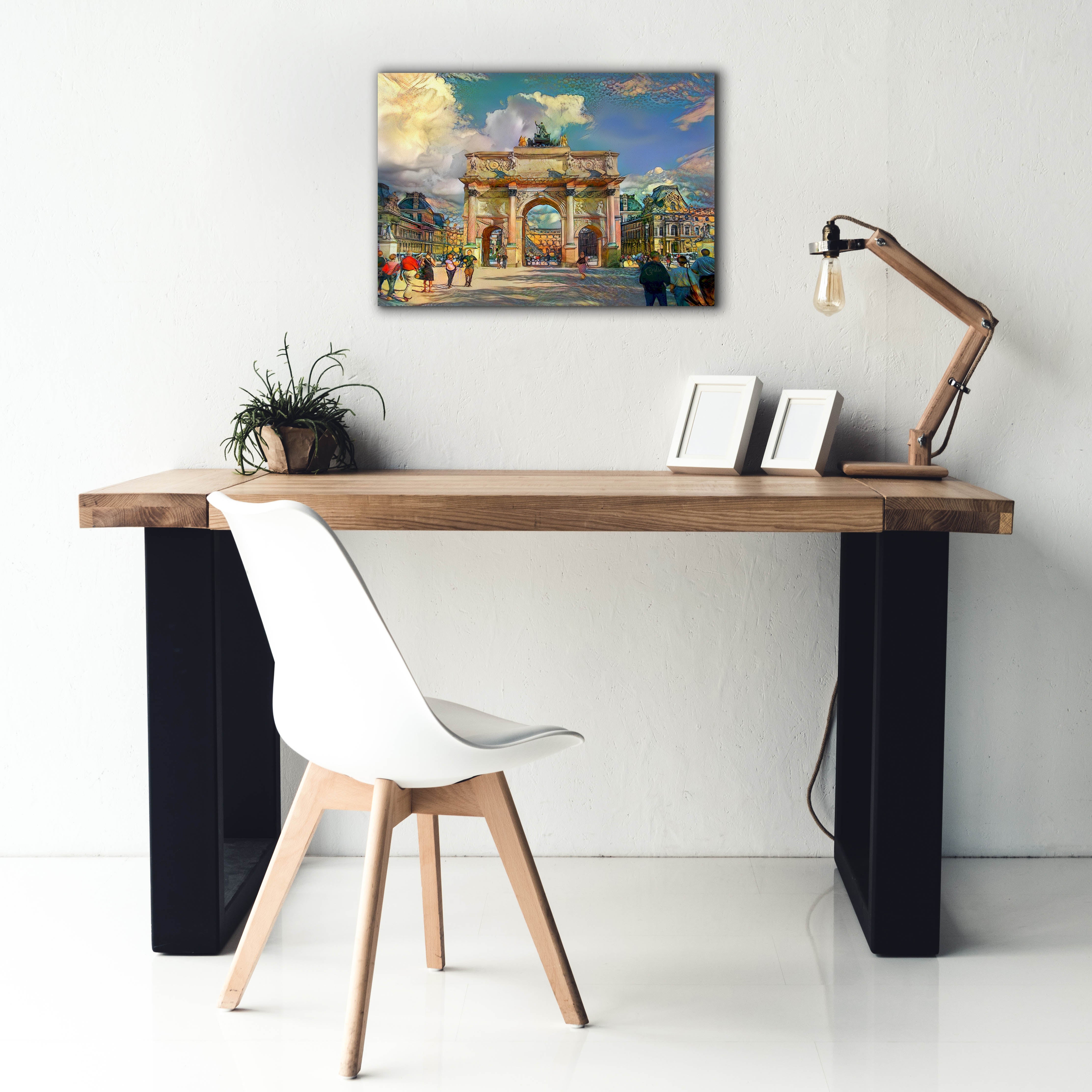 'Paris France Arch of Carrousel' by Pedro Gavidia, Canvas Wall Art,26 x 18