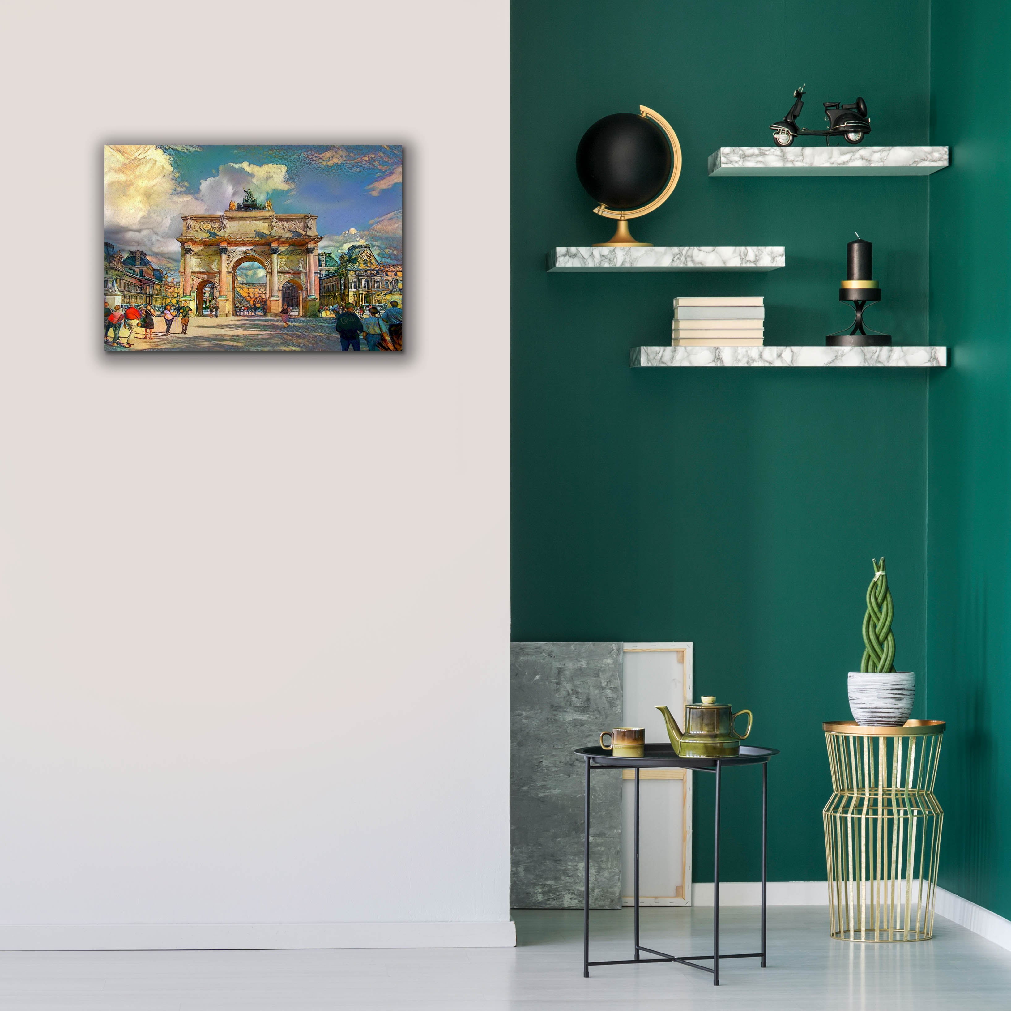 'Paris France Arch of Carrousel' by Pedro Gavidia, Canvas Wall Art,26 x 18