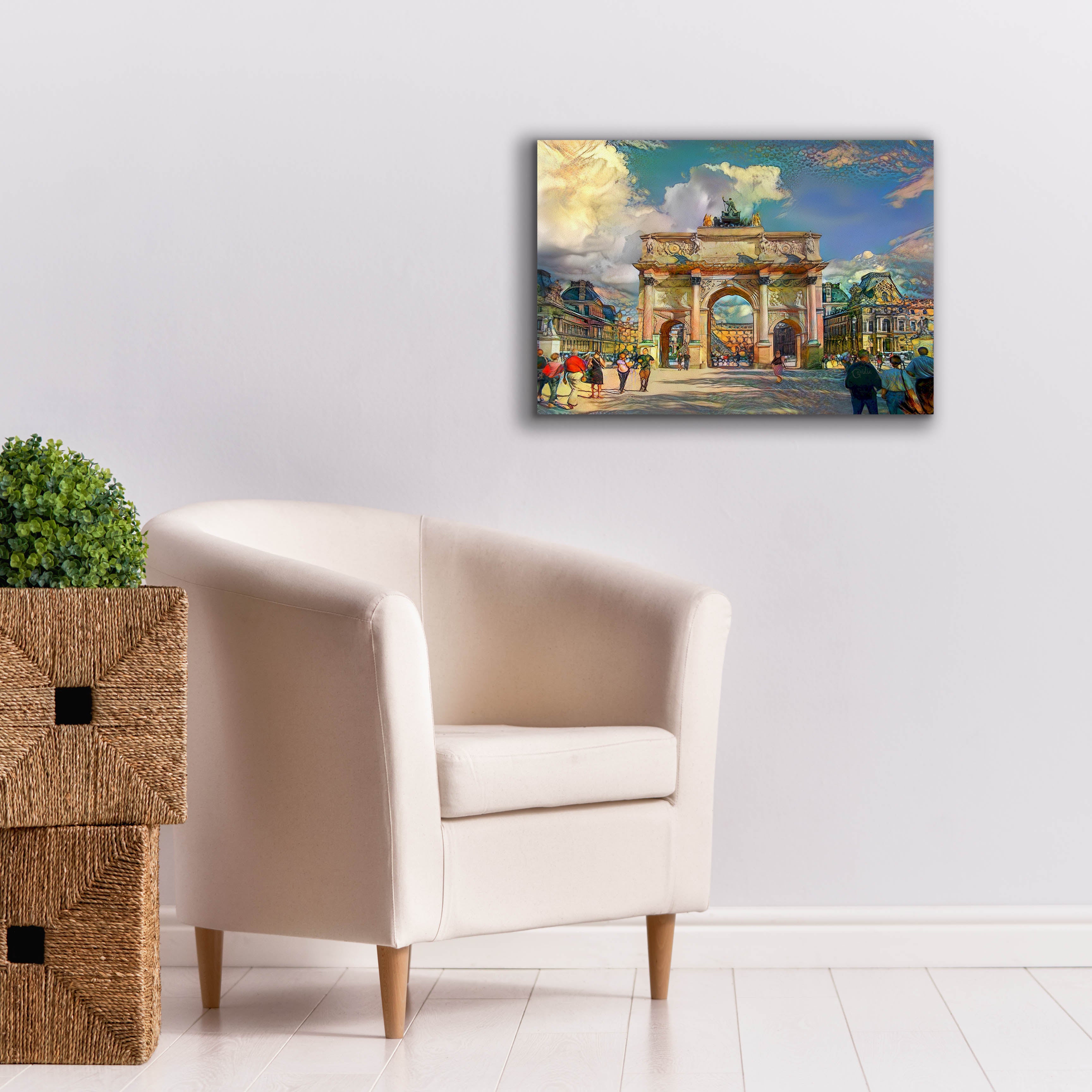 'Paris France Arch of Carrousel' by Pedro Gavidia, Canvas Wall Art,26 x 18