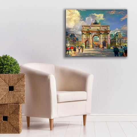 Image of 'Paris France Arch of Carrousel' by Pedro Gavidia, Canvas Wall Art,34 x 26