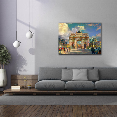 Image of 'Paris France Arch of Carrousel' by Pedro Gavidia, Canvas Wall Art,54 x 40
