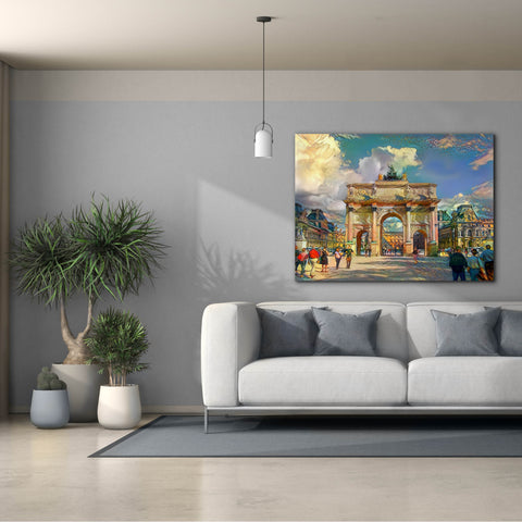 Image of 'Paris France Arch of Carrousel' by Pedro Gavidia, Canvas Wall Art,54 x 40