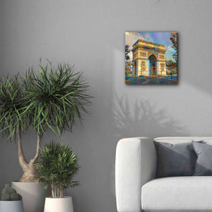 'Paris France Arc de Triomphe' by Pedro Gavidia, Canvas Wall Art,18 x 18