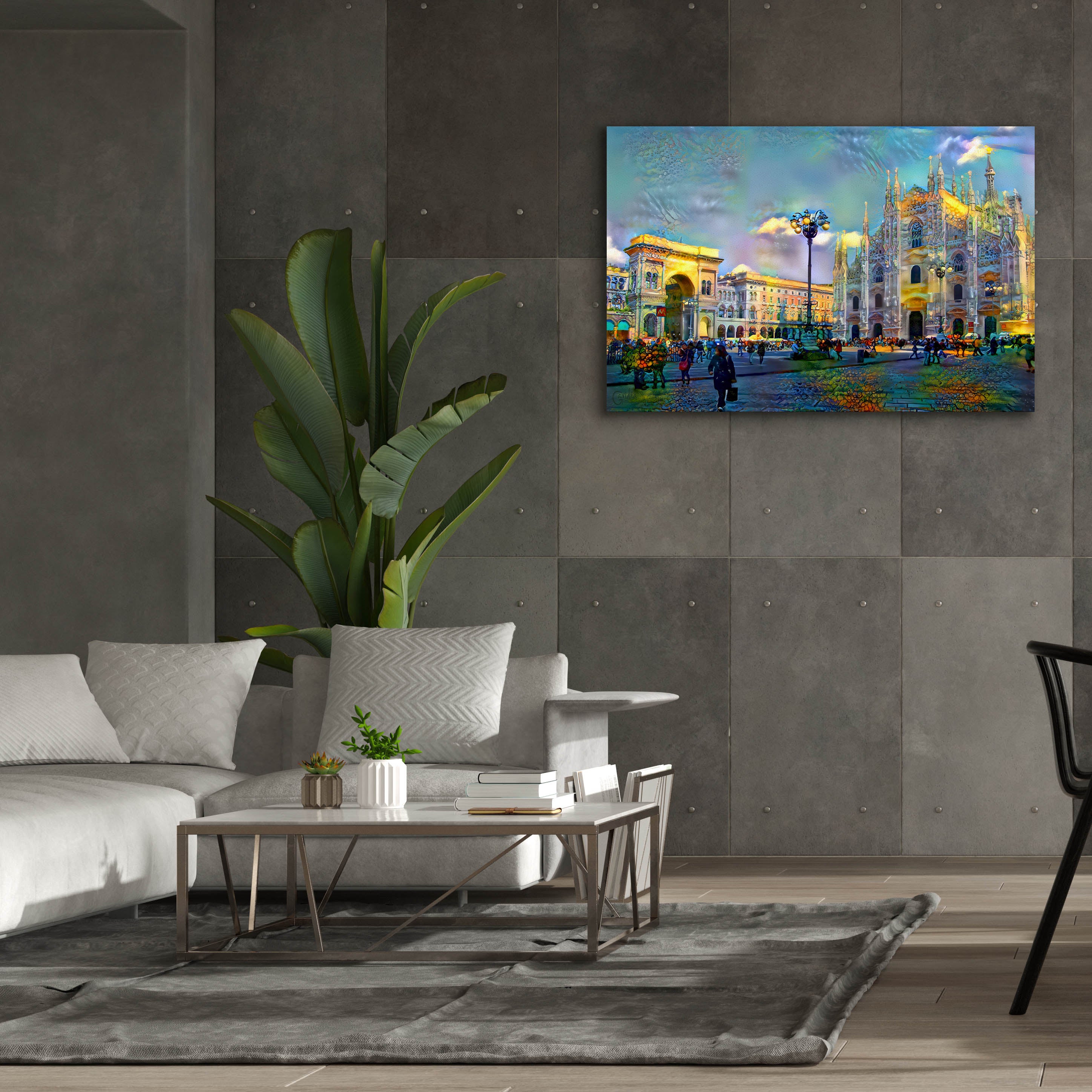 'Milan Italy Piazza del Duomo' by Pedro Gavidia, Canvas Wall Art,60 x 40