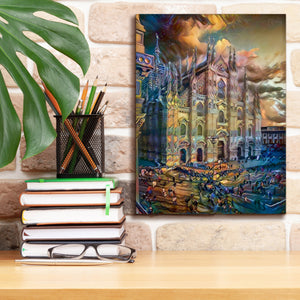 'Milan Italy Domm Cathedral' by Pedro Gavidia, Canvas Wall Art,12 x 16