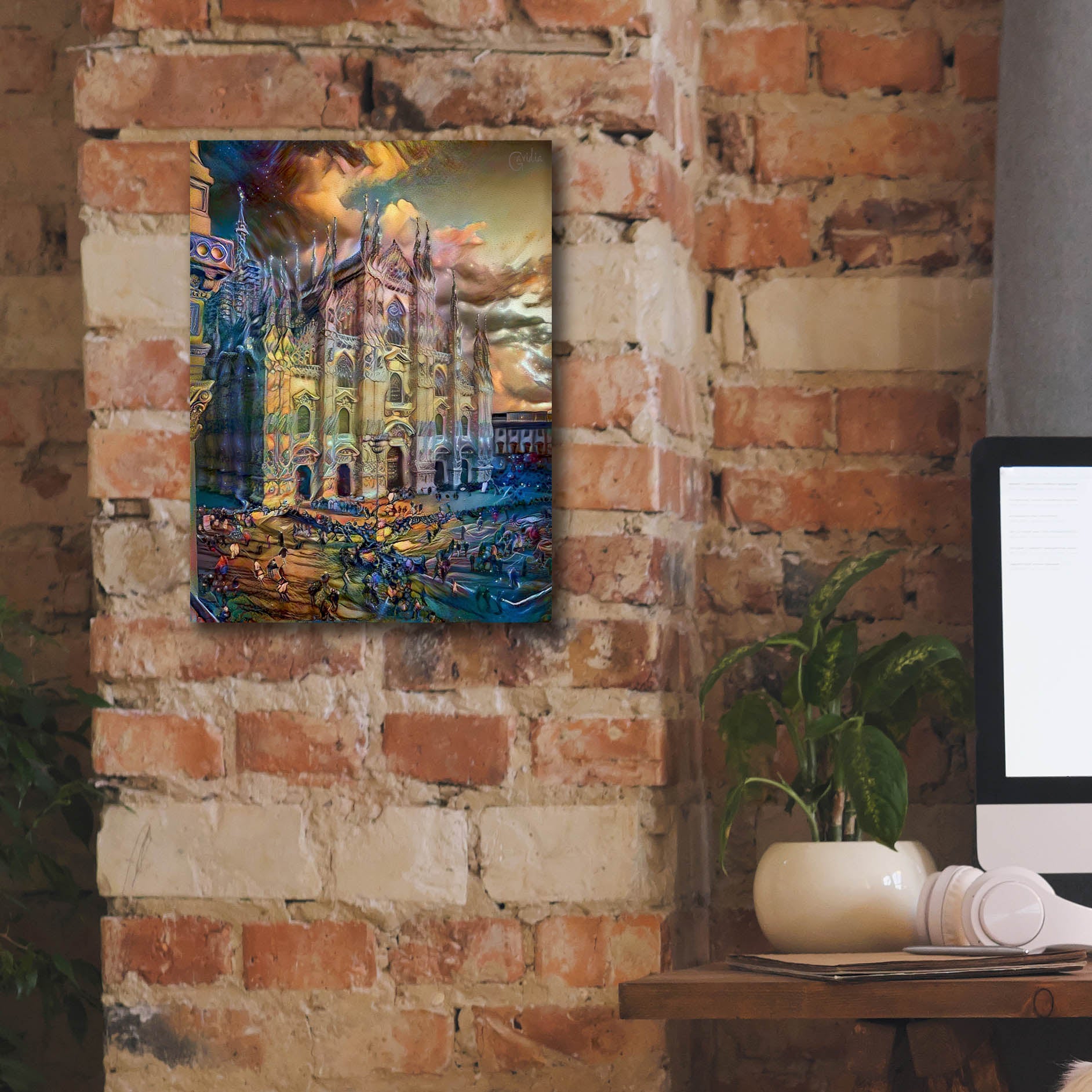 'Milan Italy Domm Cathedral' by Pedro Gavidia, Canvas Wall Art,12 x 16