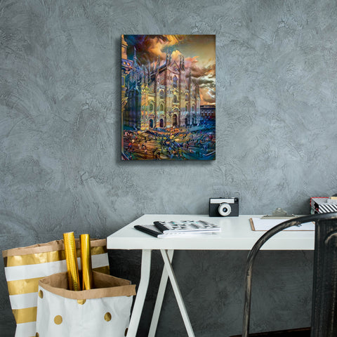 Image of 'Milan Italy Domm Cathedral' by Pedro Gavidia, Canvas Wall Art,12 x 16