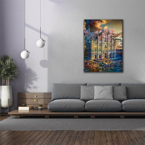 Image of 'Milan Italy Domm Cathedral' by Pedro Gavidia, Canvas Wall Art,40 x 54