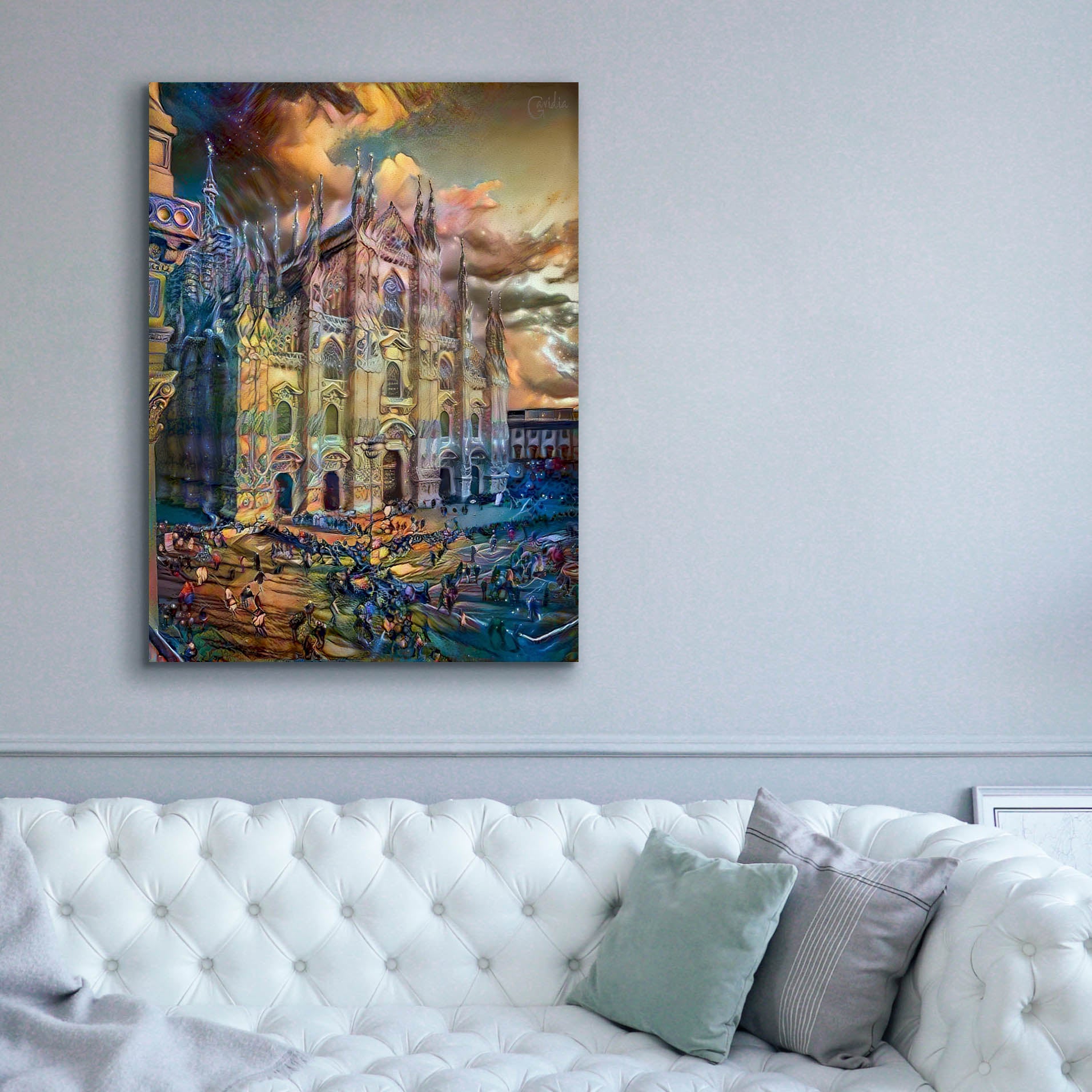 'Milan Italy Domm Cathedral' by Pedro Gavidia, Canvas Wall Art,40 x 54