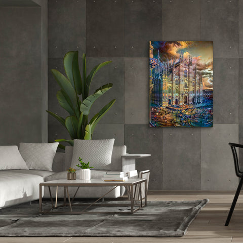 Image of 'Milan Italy Domm Cathedral' by Pedro Gavidia, Canvas Wall Art,40 x 54