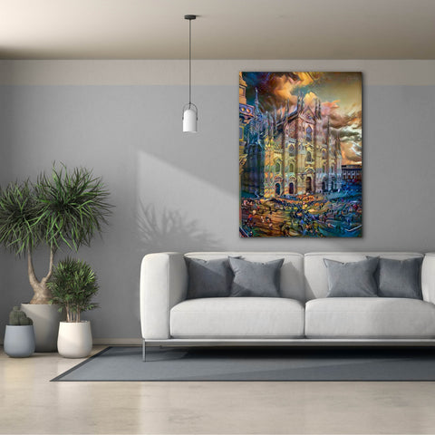 Image of 'Milan Italy Domm Cathedral' by Pedro Gavidia, Canvas Wall Art,40 x 54