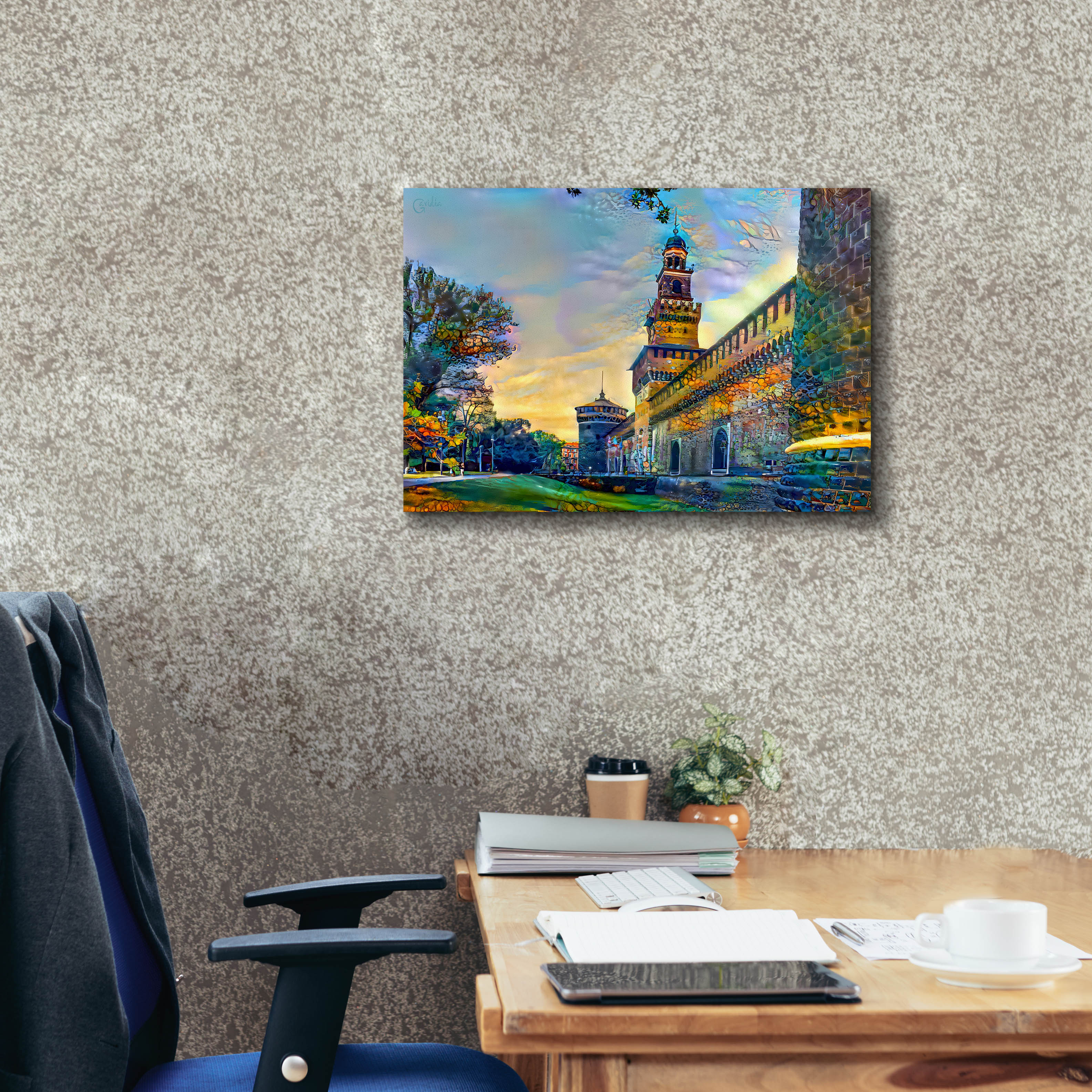 'Milan Italy Castello Sforzesco' by Pedro Gavidia, Canvas Wall Art,26 x 18