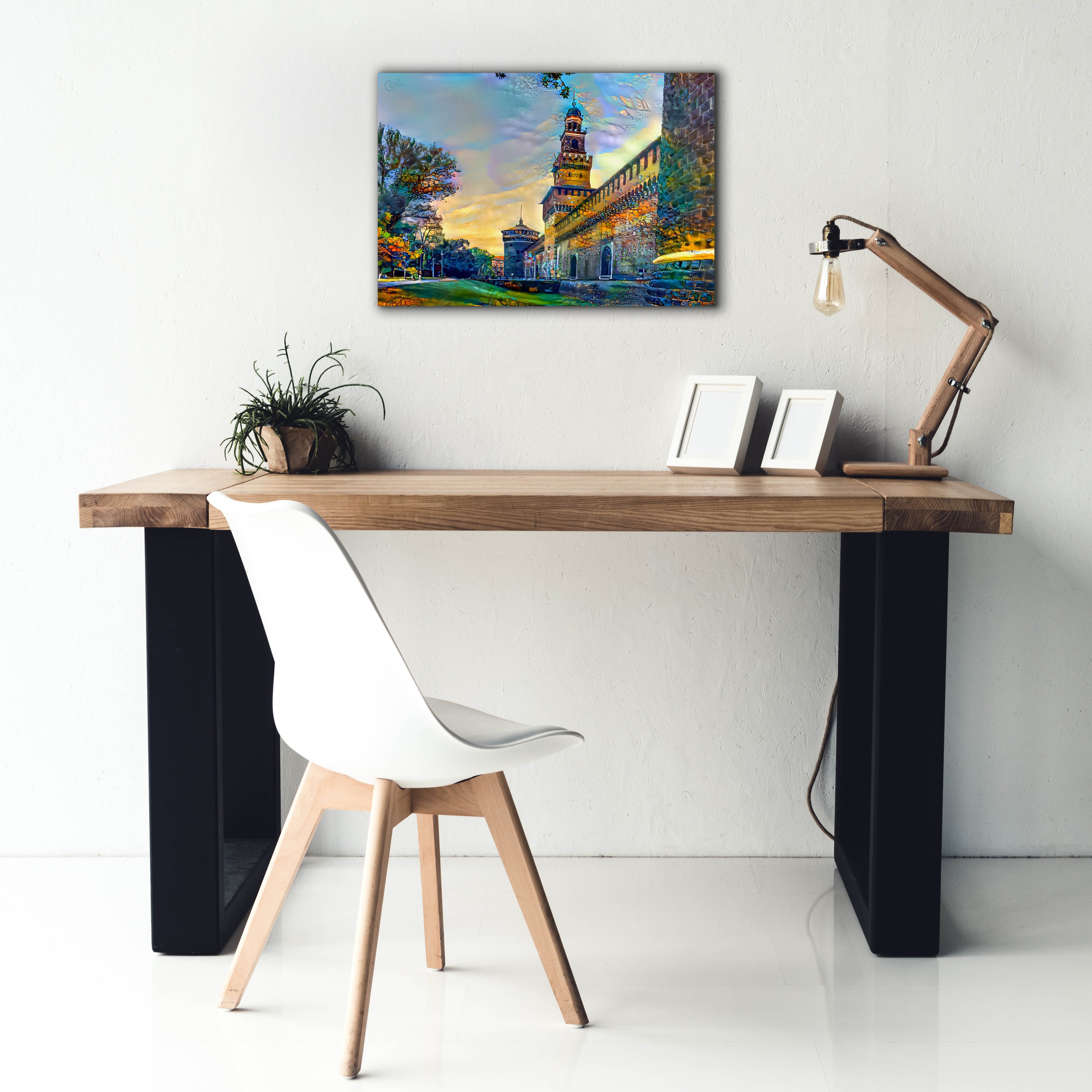 'Milan Italy Castello Sforzesco' by Pedro Gavidia, Canvas Wall Art,26 x 18