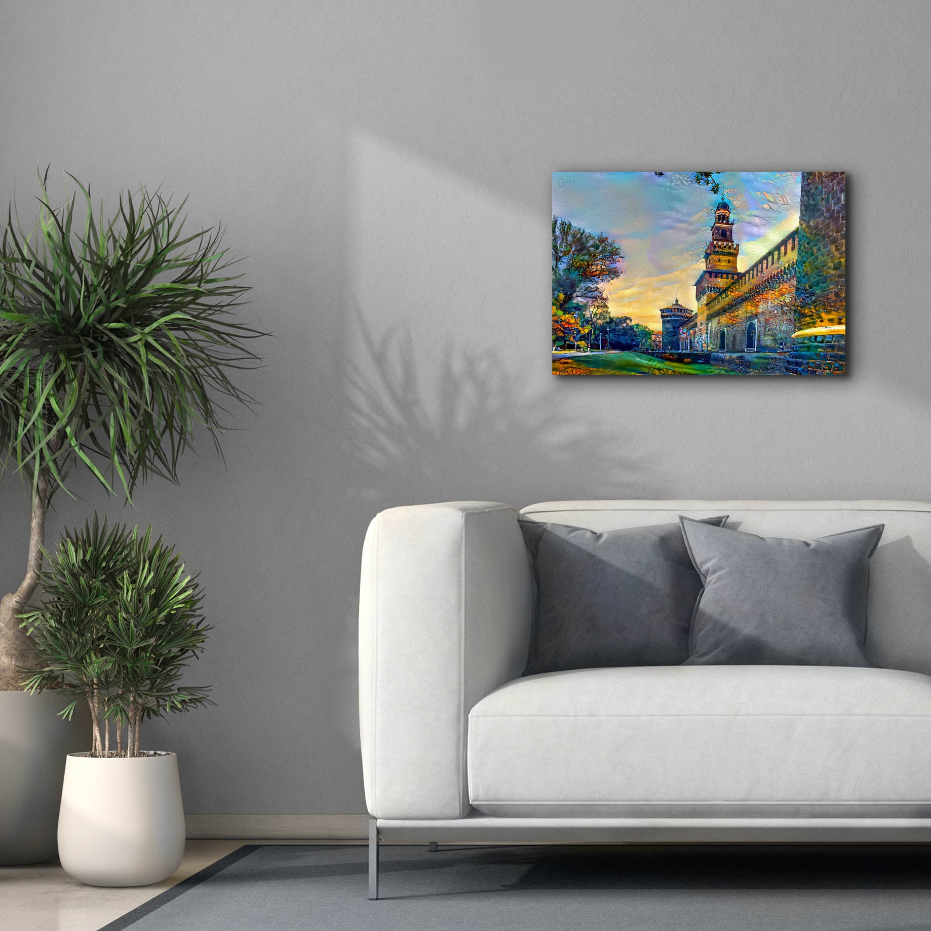 'Milan Italy Castello Sforzesco' by Pedro Gavidia, Canvas Wall Art,26 x 18