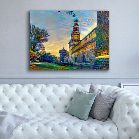 Image of 'Milan Italy Castello Sforzesco' by Pedro Gavidia, Canvas Wall Art,54 x 40