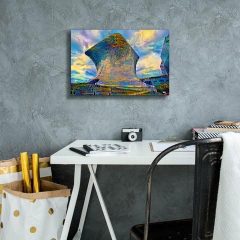 Image of 'Mexico City Soumaya Museum' by Pedro Gavidia, Canvas Wall Art,18 x 12