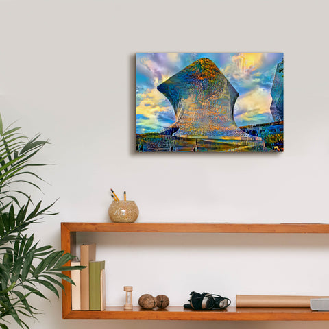 Image of 'Mexico City Soumaya Museum' by Pedro Gavidia, Canvas Wall Art,18 x 12