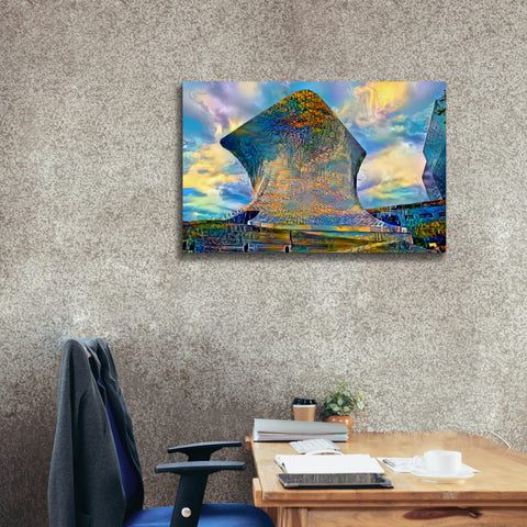 Image of 'Mexico City Soumaya Museum' by Pedro Gavidia, Canvas Wall Art,40 x 26