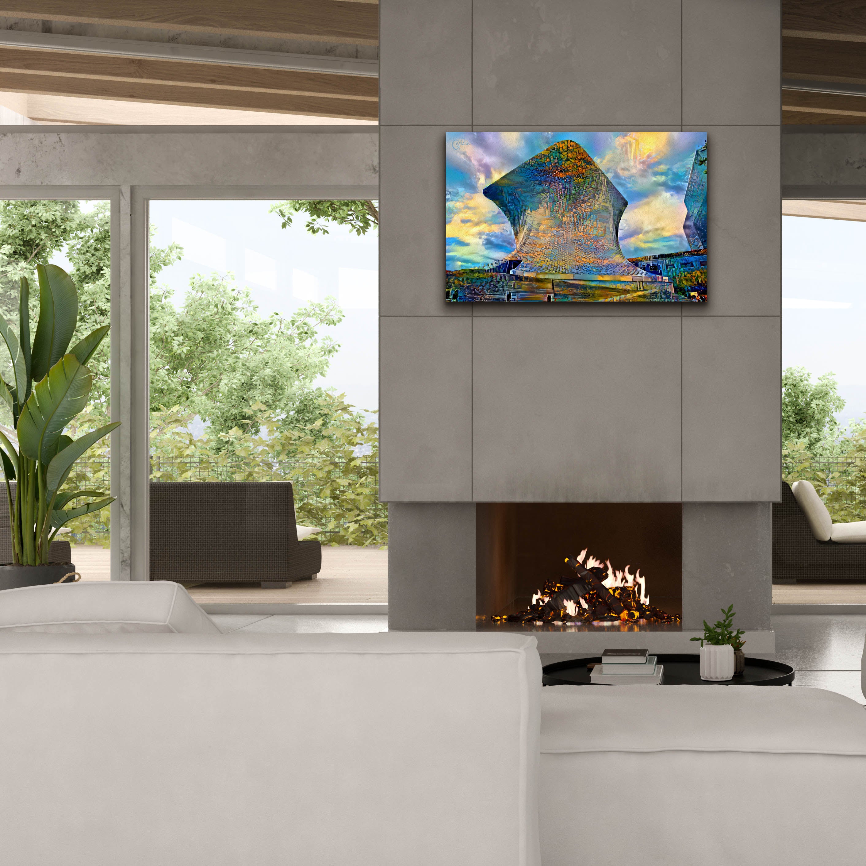 'Mexico City Soumaya Museum' by Pedro Gavidia, Canvas Wall Art,40 x 26