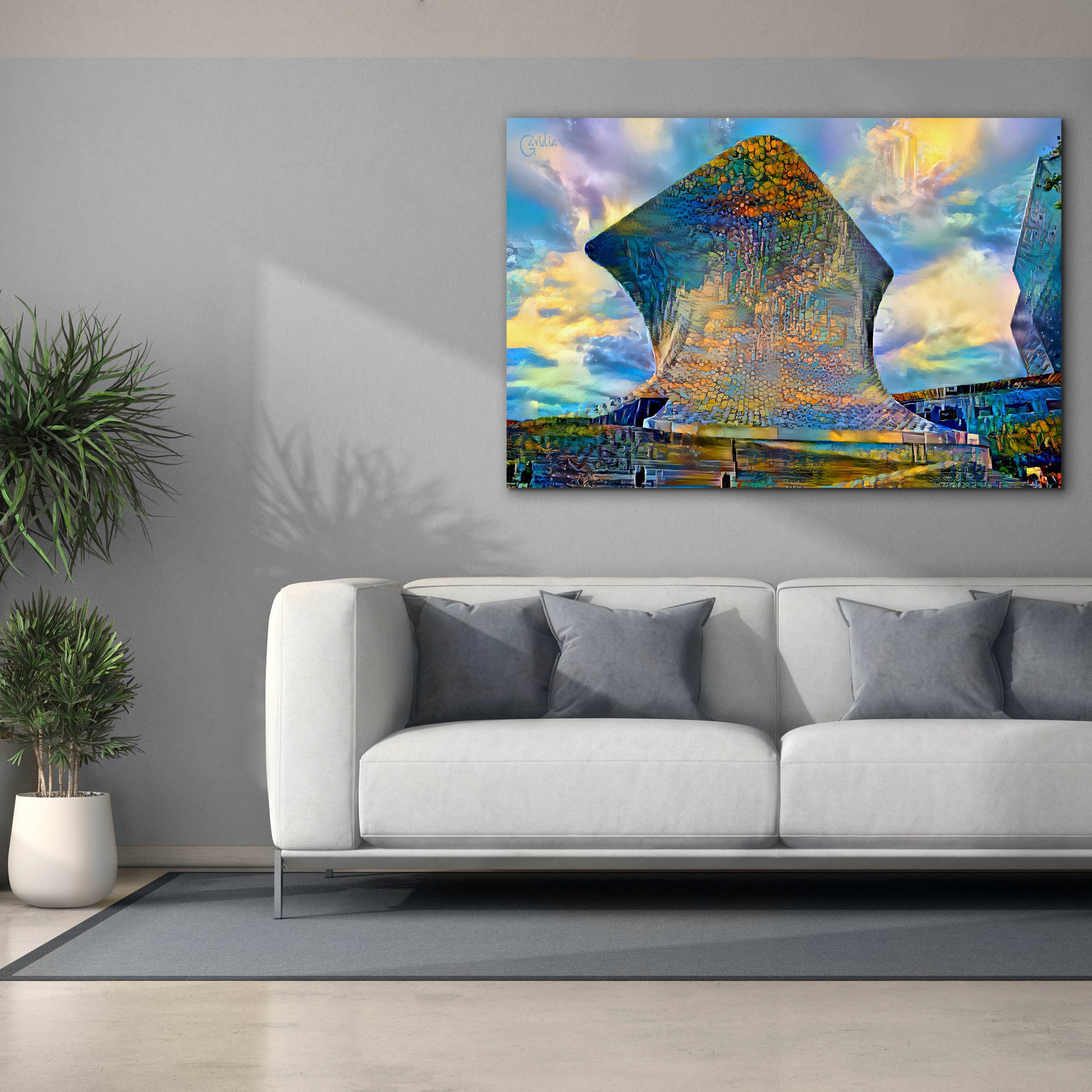 'Mexico City Soumaya Museum' by Pedro Gavidia, Canvas Wall Art,60 x 40