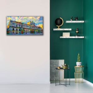 'Mexico City Palace of Mines' by Pedro Gavidia, Canvas Wall Art,40 x 20