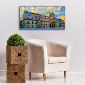 'Mexico City Palace of Mines' by Pedro Gavidia, Canvas Wall Art,40 x 20