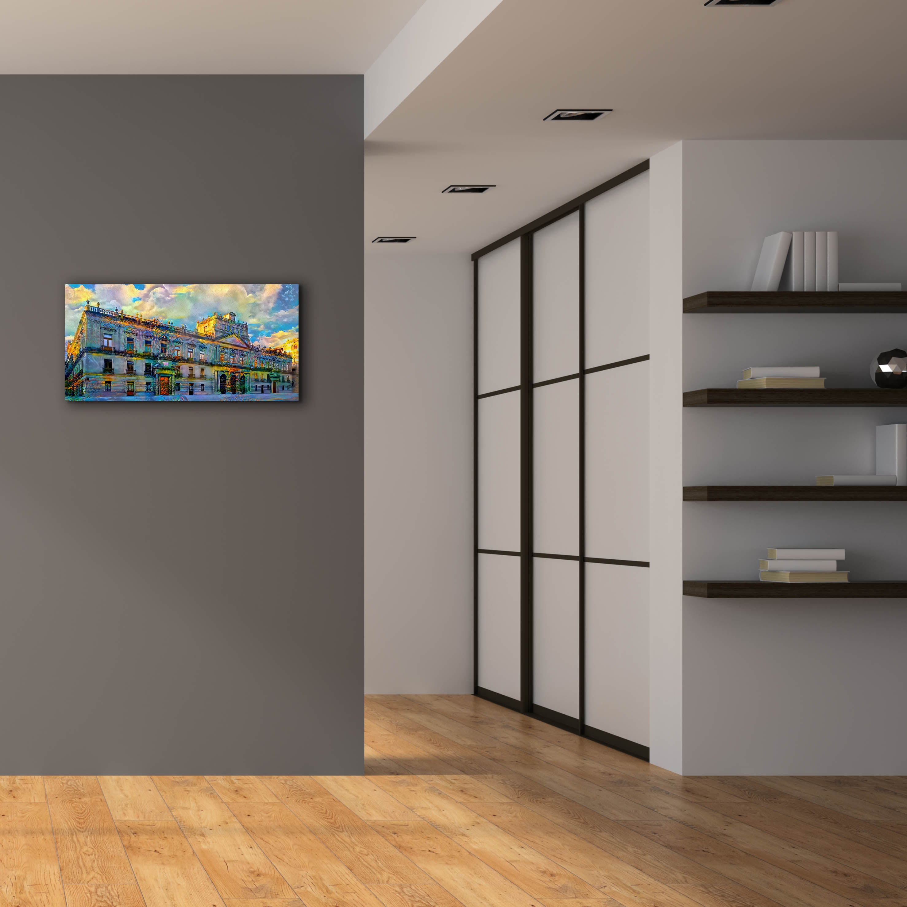 'Mexico City Palace of Mines' by Pedro Gavidia, Canvas Wall Art,40 x 20