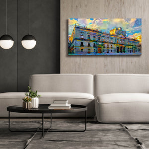 'Mexico City Palace of Mines' by Pedro Gavidia, Canvas Wall Art,60 x 30
